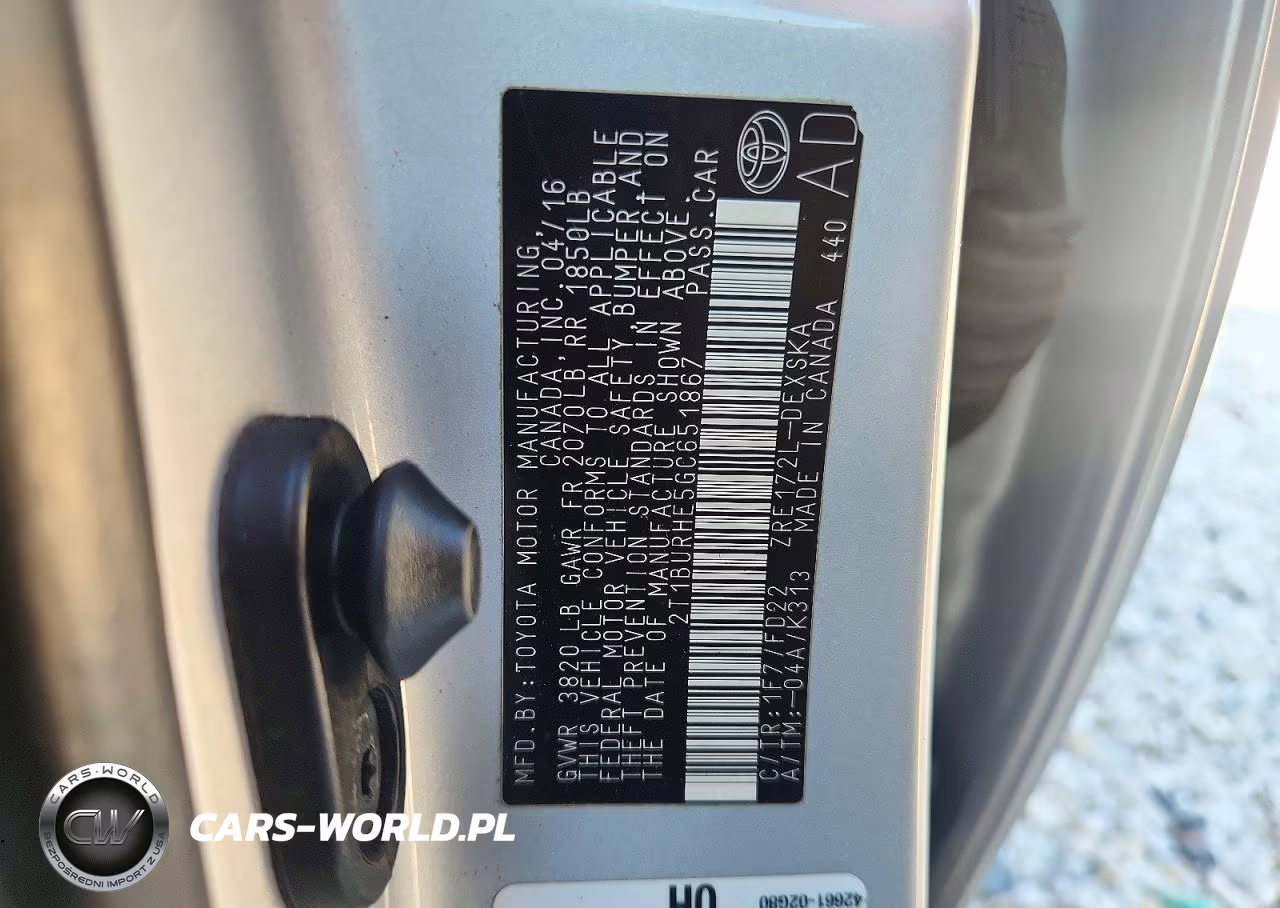 2016 Toyota Corolla S Plus VIN:2T1BURHE5GC651867 - 13