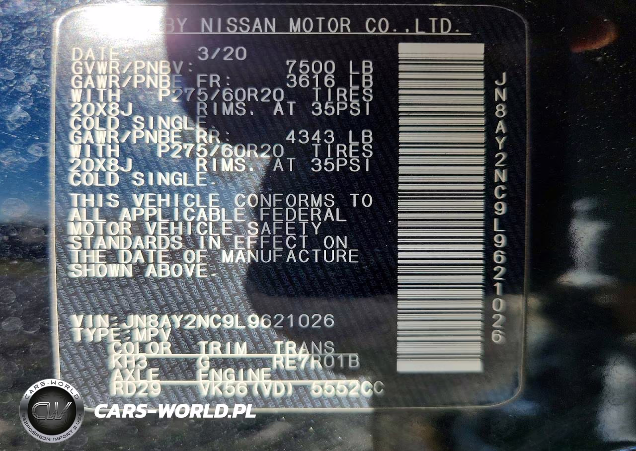2020 Nissan Armada Sl VIN:JN8AY2NC9L9621026 - 13