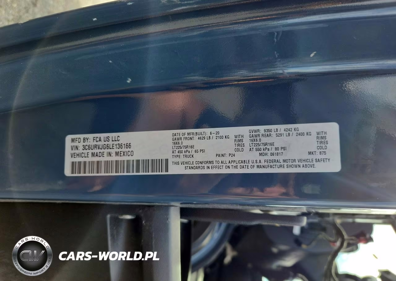 2020 Ram Promaster 3500 Delivery Van VIN:3C6URVJG6LE136166 - 13