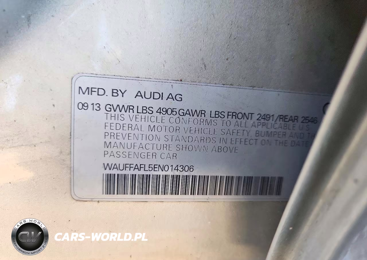 2014 Audi A4 Premium Plus VIN:WAUFFAFL5EN014306 - 13