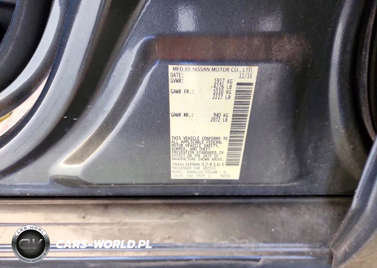 2017 Nissan Altima 2.5 S VIN:1N4AL3AP6HN324163 - 12
