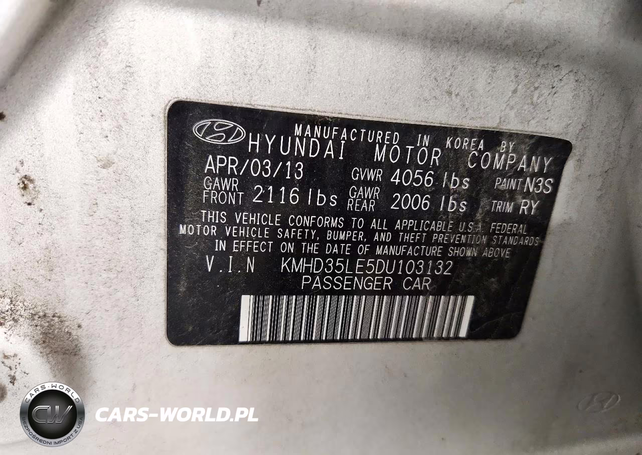 2013 Hyundai Elantra Gt Base VIN:KMHD35LE5DU103132 - 12