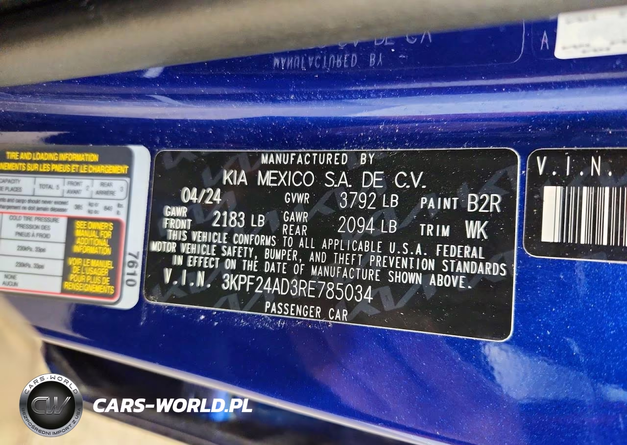 2024 Kia Forte Lxs VIN:3KPF24AD3RE785034 - 12