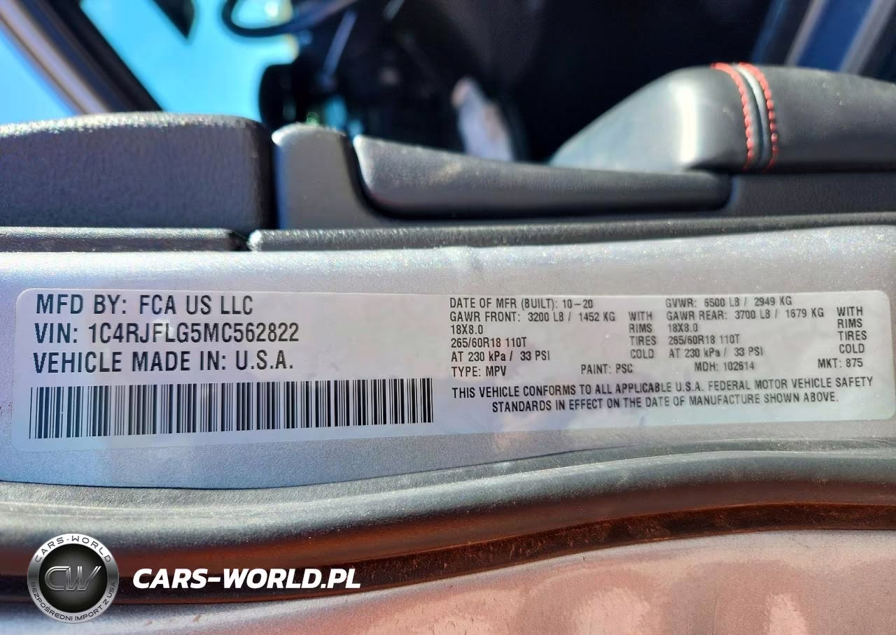 2021 Jeep Grand Cherokee Trailhawk VIN:1C4RJFLG5MC562822 - 14
