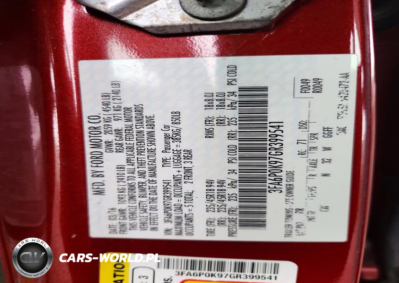 2016 Ford Fusion Titanium VIN:3FA6P0K97GR399541 - 13