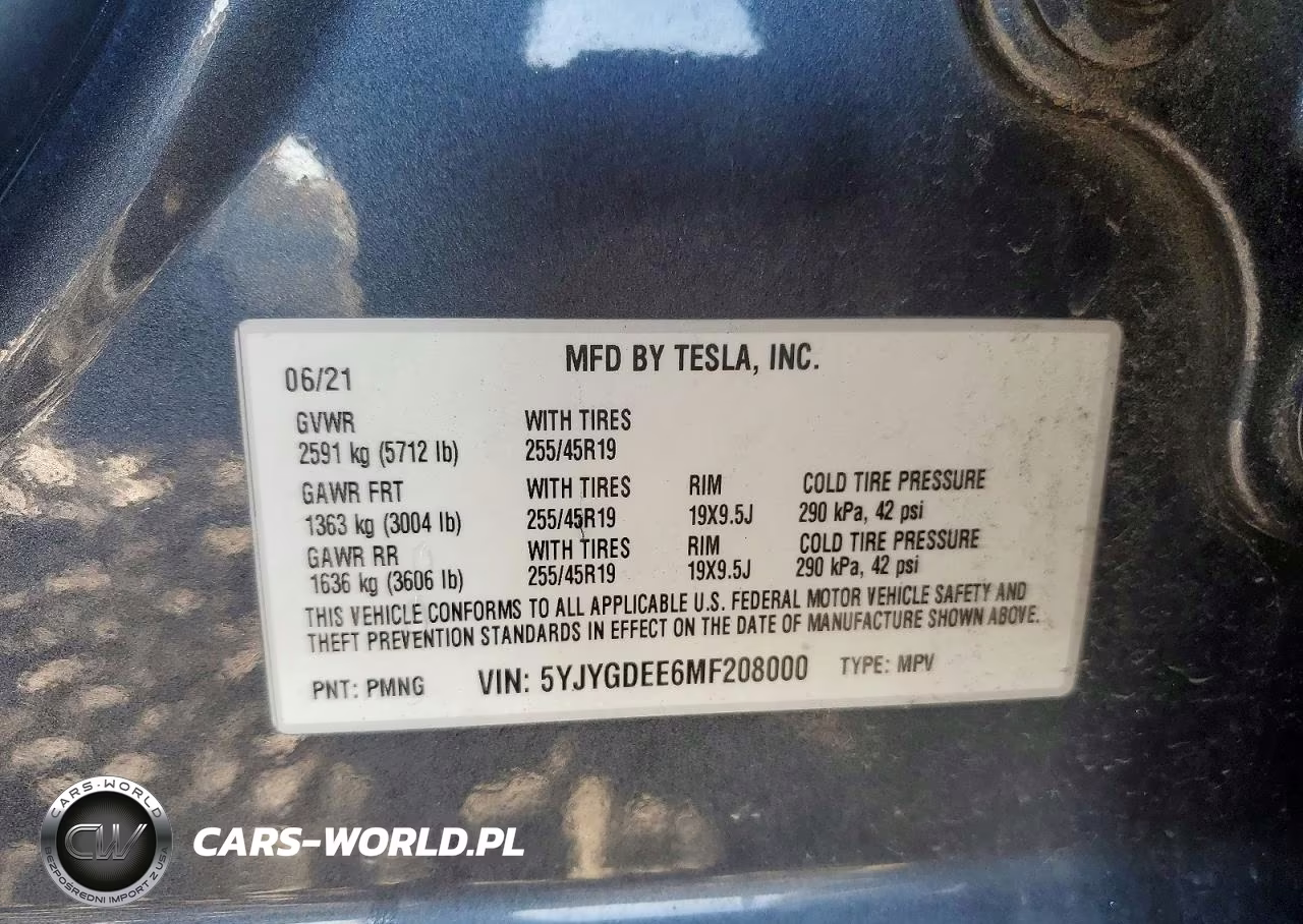 2021 Tesla Model Y VIN:5YJYGDEE6MF208000 - 12