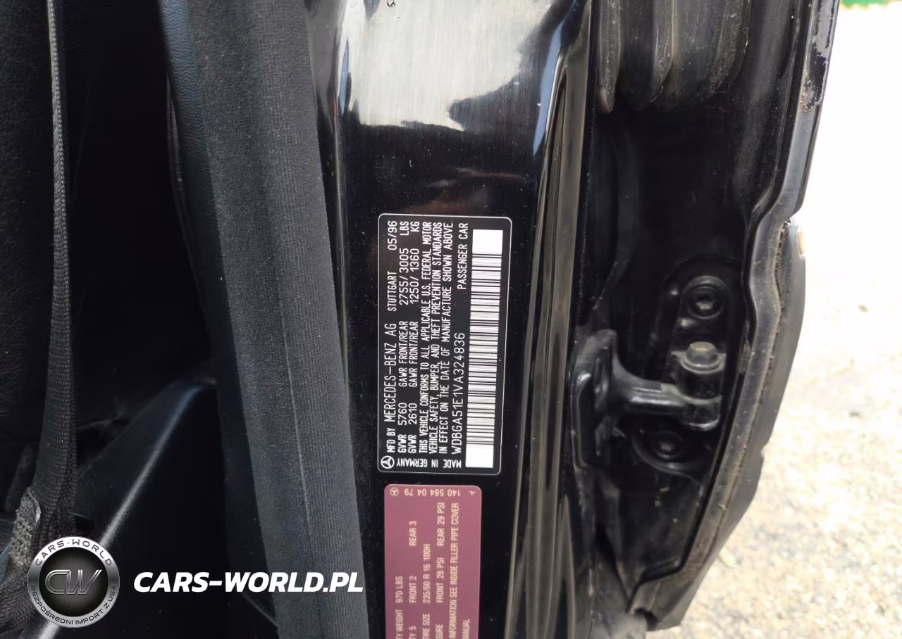 1997 Mercedes-Benz S 500 VIN:WDBGA51E1VA324836 - 10