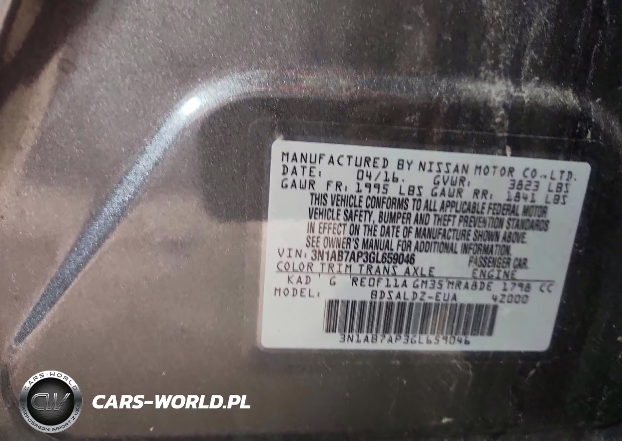 2016 Nissan Sentra Sv VIN:3N1AB7AP3GL659046 - 12