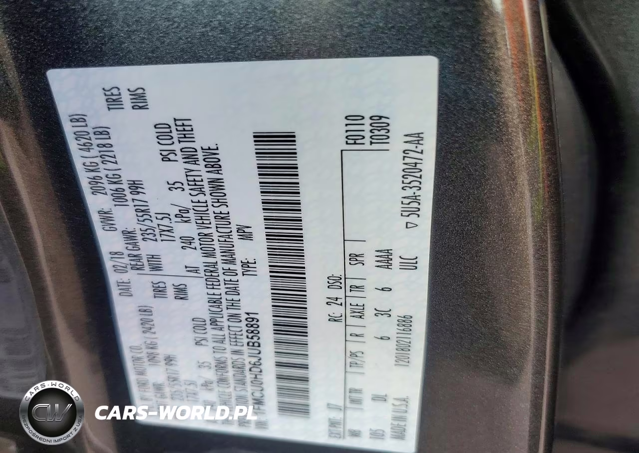 2018 Ford Escape Sel VIN:1FMCU0HD6JUB58891 - 13