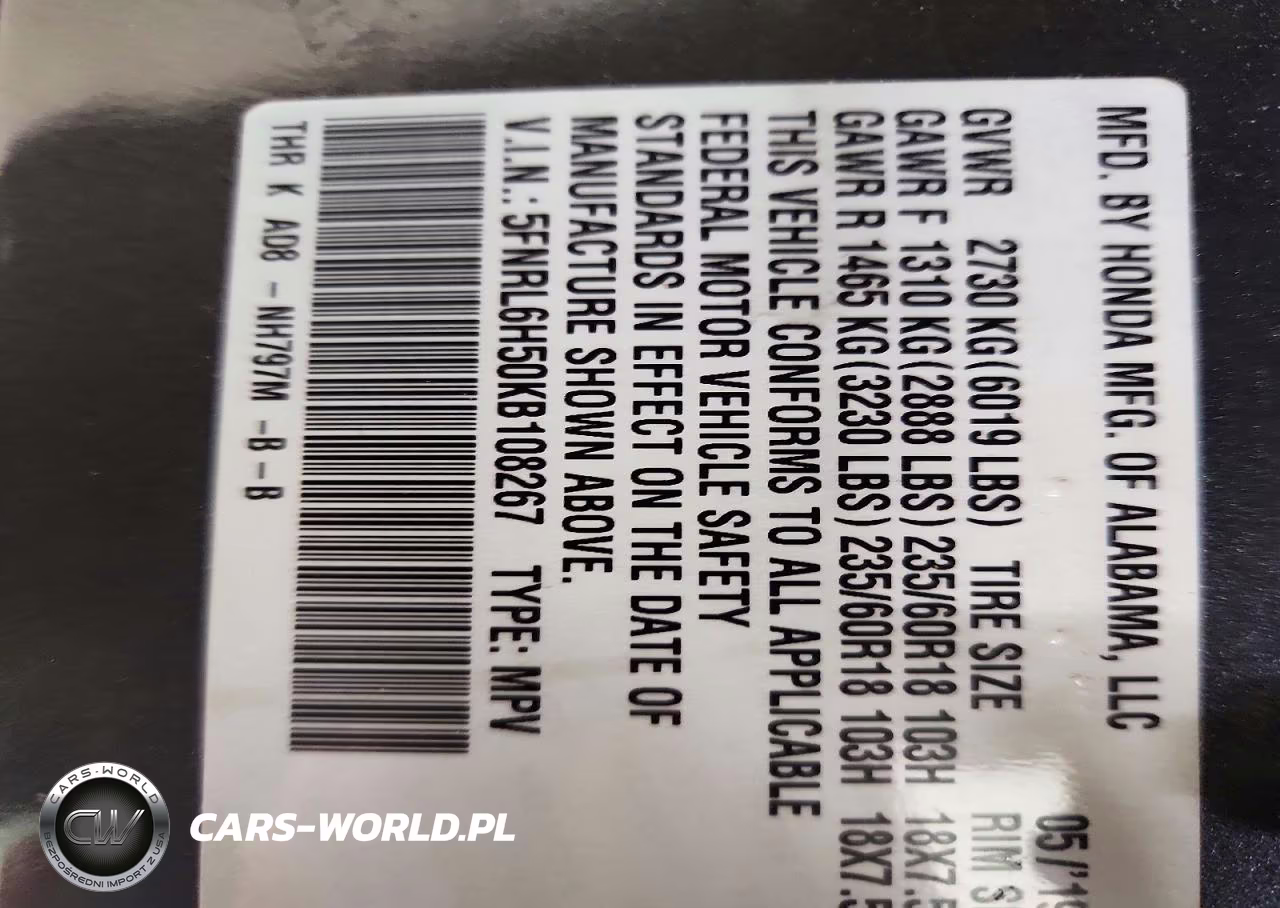 2019 Honda Odyssey Ex VIN:5FNRL6H50KB108267 - 14