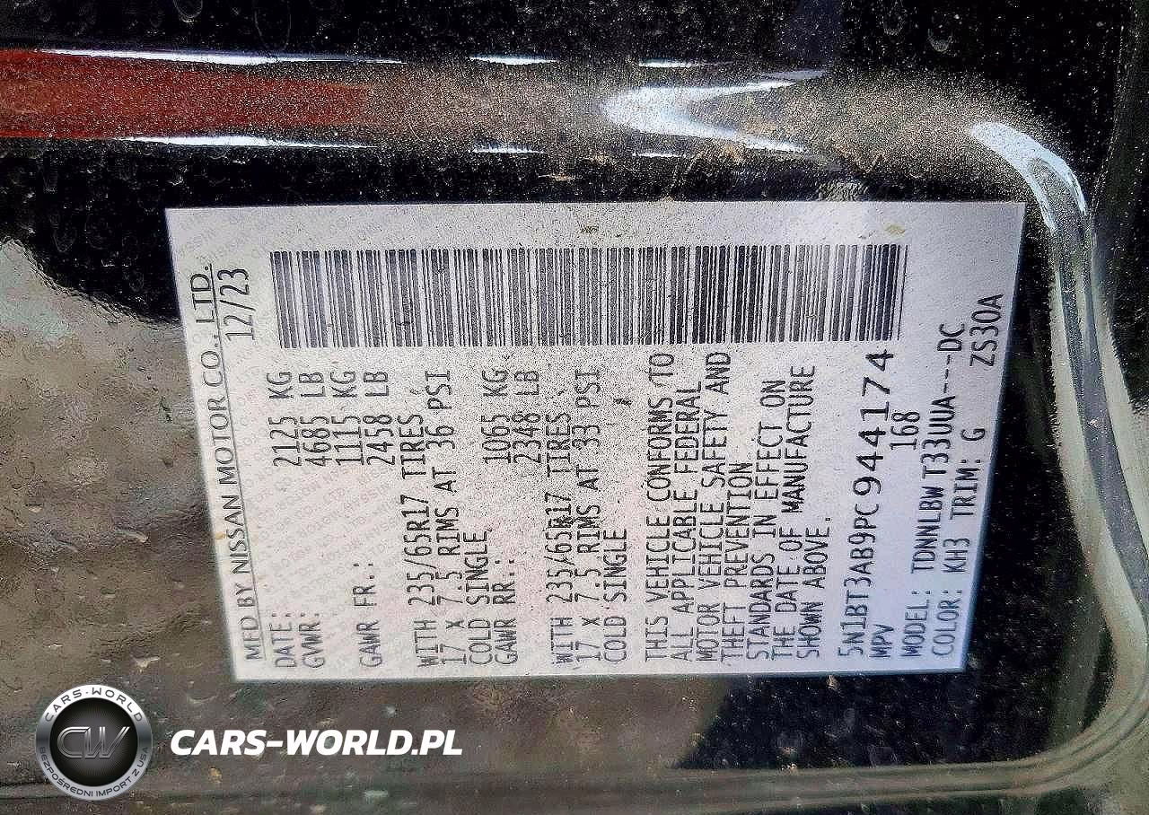 2023 Nissan Rogue S VIN:5N1BT3AB9PC944174 - 14