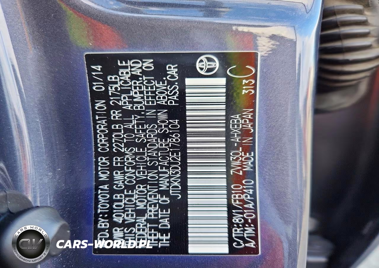 2014 Toyota Prius Hybrid 5D 2Wd VIN:JTDKN3DU2E1786104 - 12