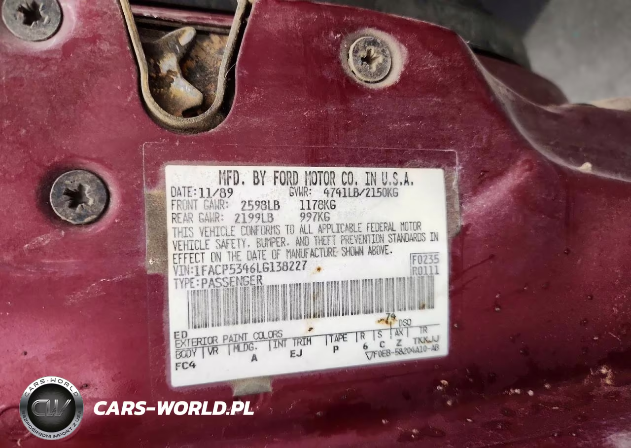 1990 Ford Taurus Lx VIN:1FACP5346LG138227 - 12