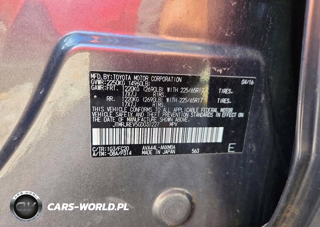 2016 Toyota Rav4 Hv Xle VIN:JTMRJREV5GD031227 - 13