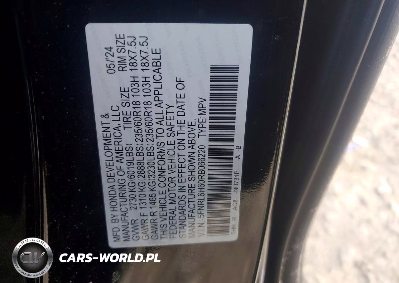 2024 Honda Odyssey Exl VIN:5FNRL6H60RB066220 - 13