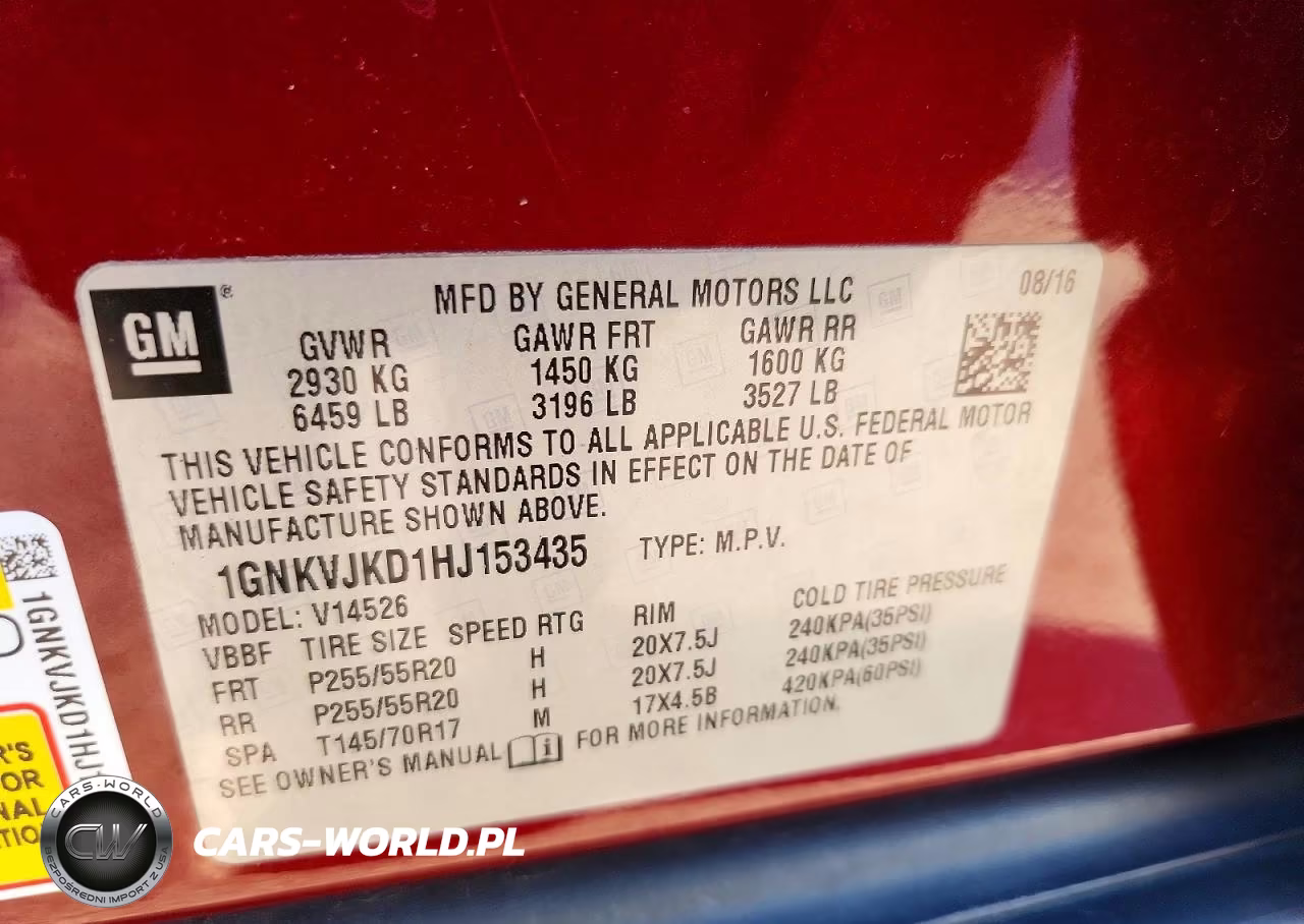 2017 Chevrolet Traverse Premier VIN:1GNKVJKD1HJ153435 - 13