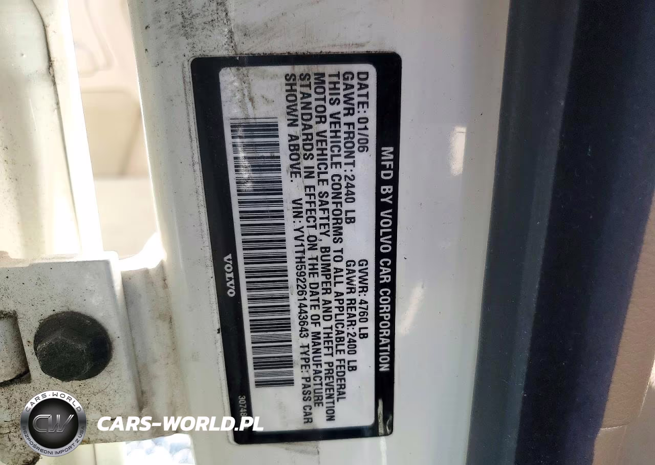 2006 Volvo S80 2.5T VIN:YV1TH592261443643 - 12