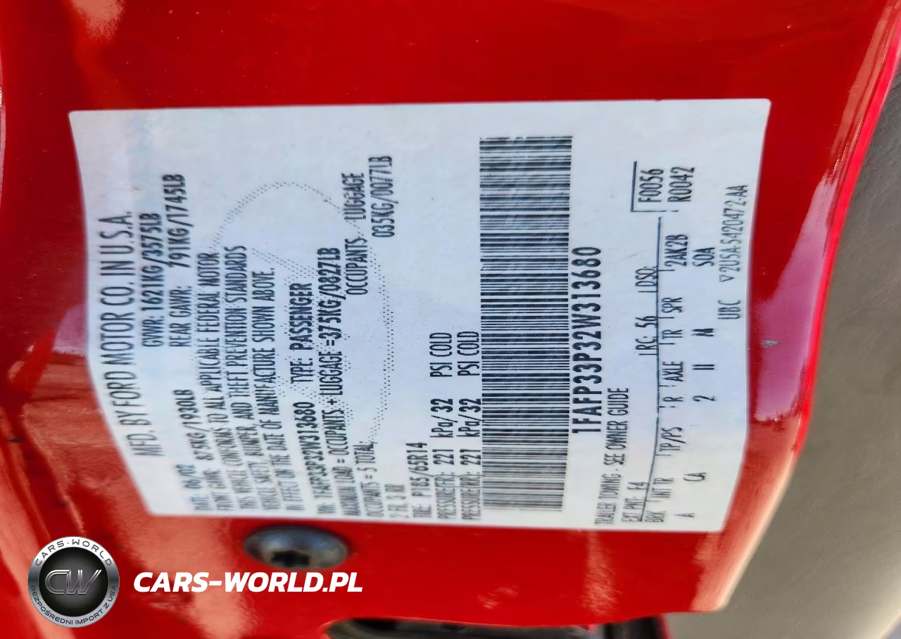 2002 Ford Focus Lx VIN:1FAFP33P32W313680 - 12