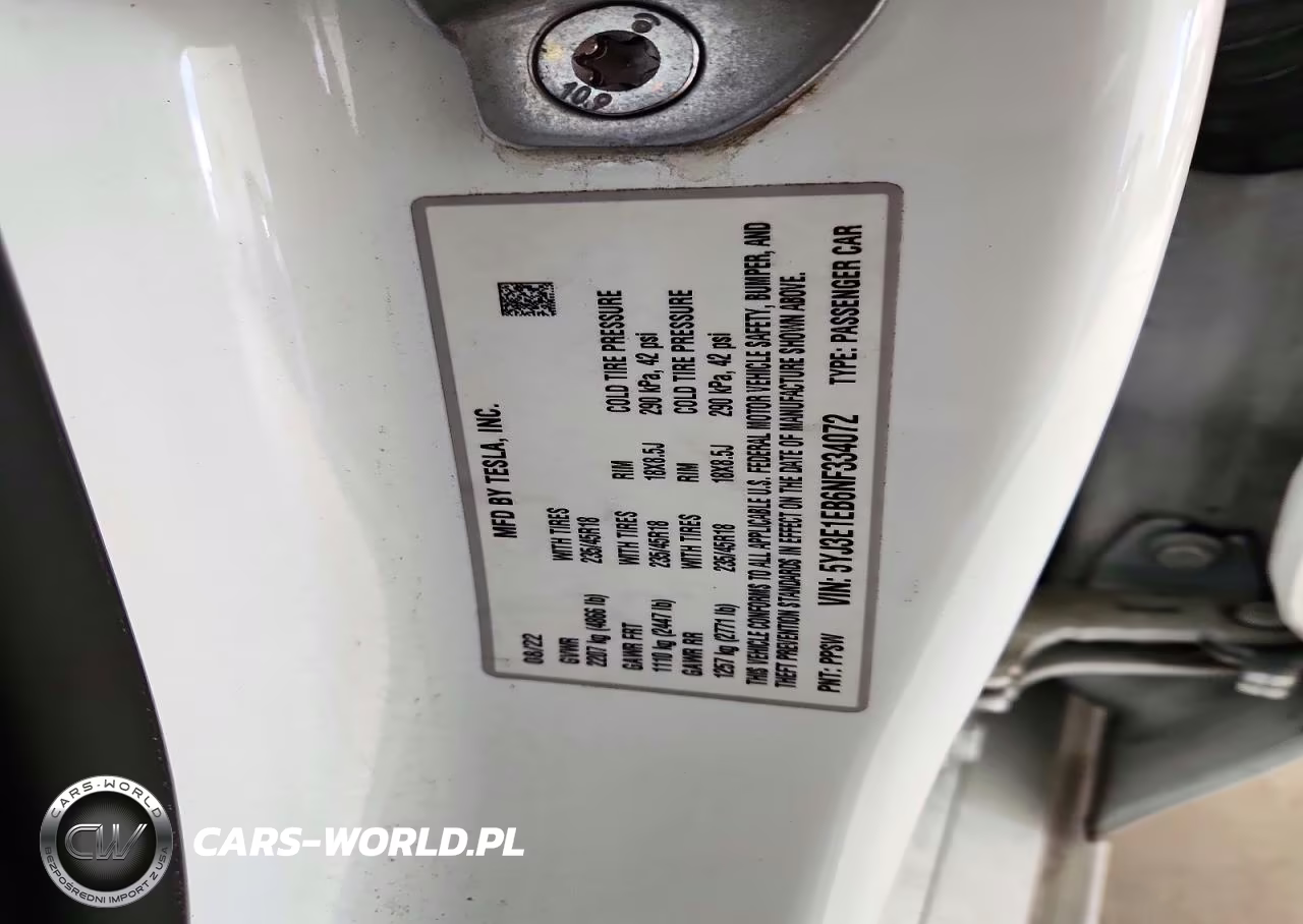 2022 Tesla Model 3 VIN:5YJ3E1EB6NF334072 - 12