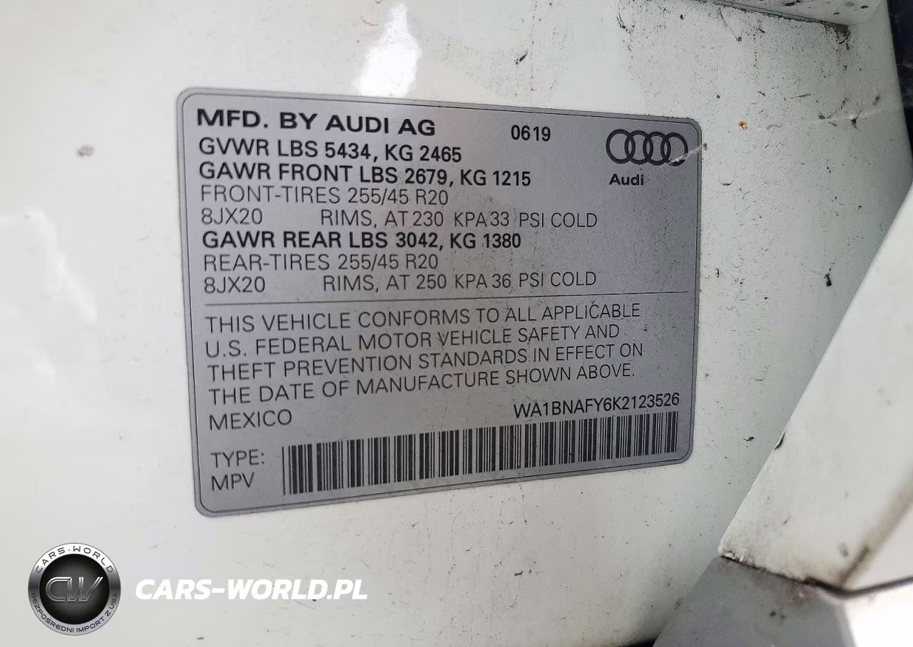 2019 Audi Q5 Premium Plus VIN:WA1BNAFY6K2123526 - 14