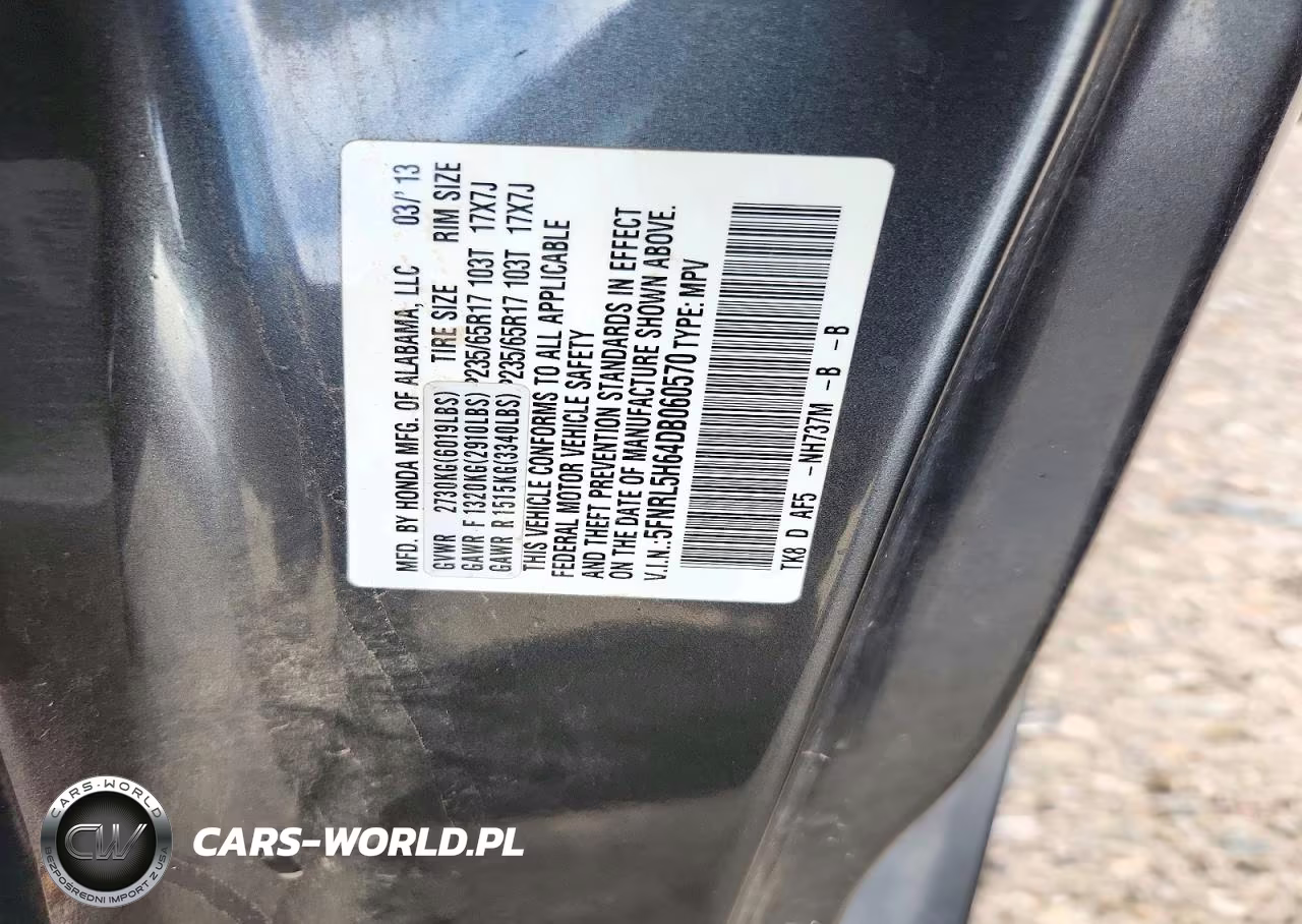 2013 Honda Odyssey Exl VIN:5FNRL5H64DB060570 - 12
