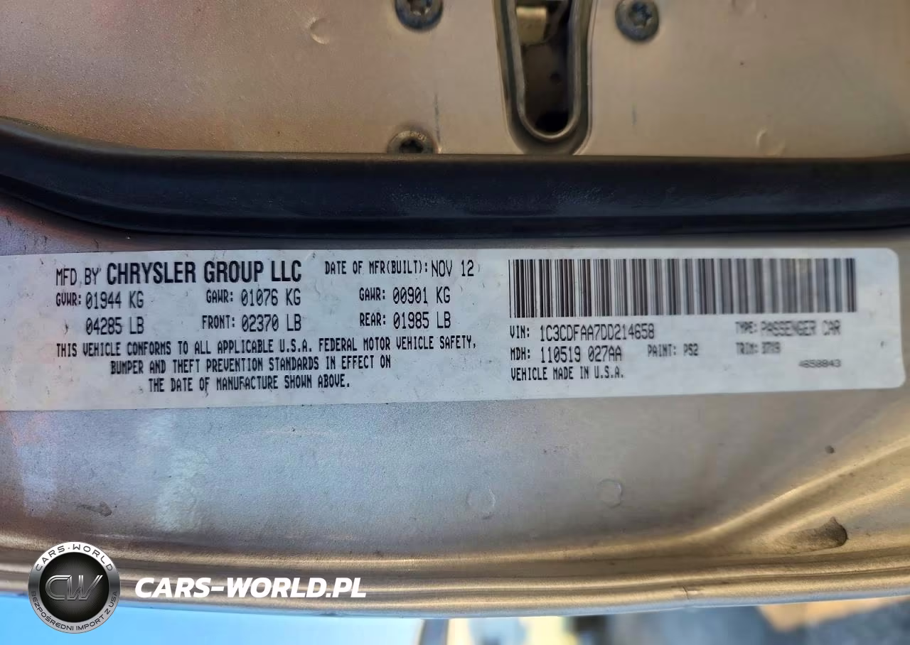 2013 Dodge Dart Se VIN:1C3CDFAA7DD214658 - 12