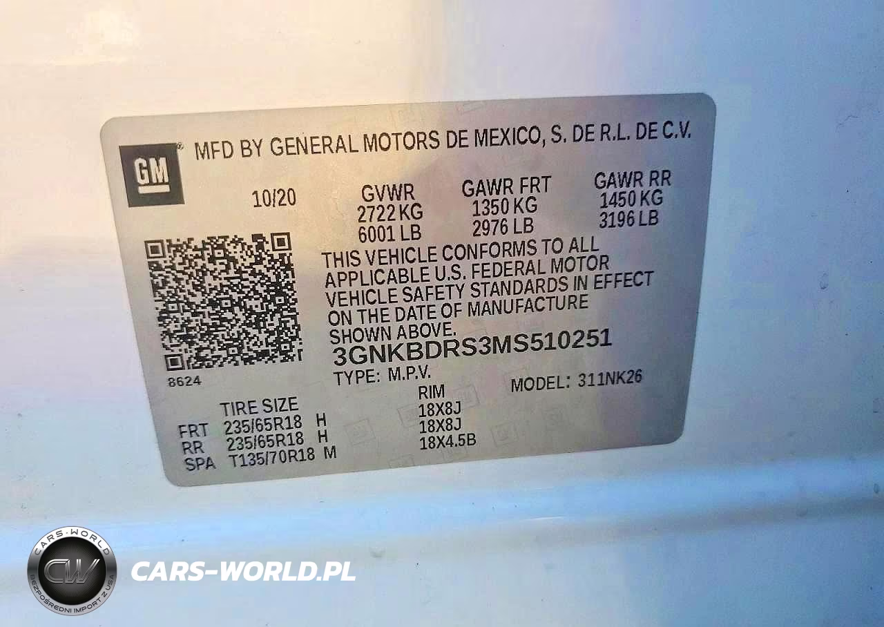 2021 Chevrolet Blazer 3Lt VIN:3GNKBDRS3MS510251 - 12
