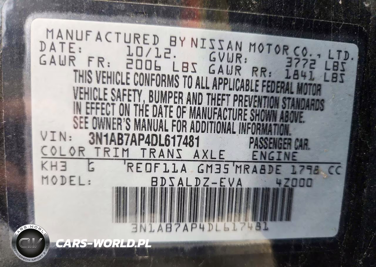 2013 Nissan Sentra S VIN:3N1AB7AP4DL617481 - 12