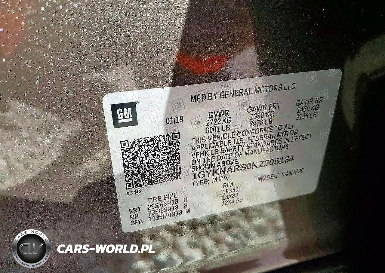 2019 Cadillac Xt5 VIN:1GYKNARS0KZ205184 - 13