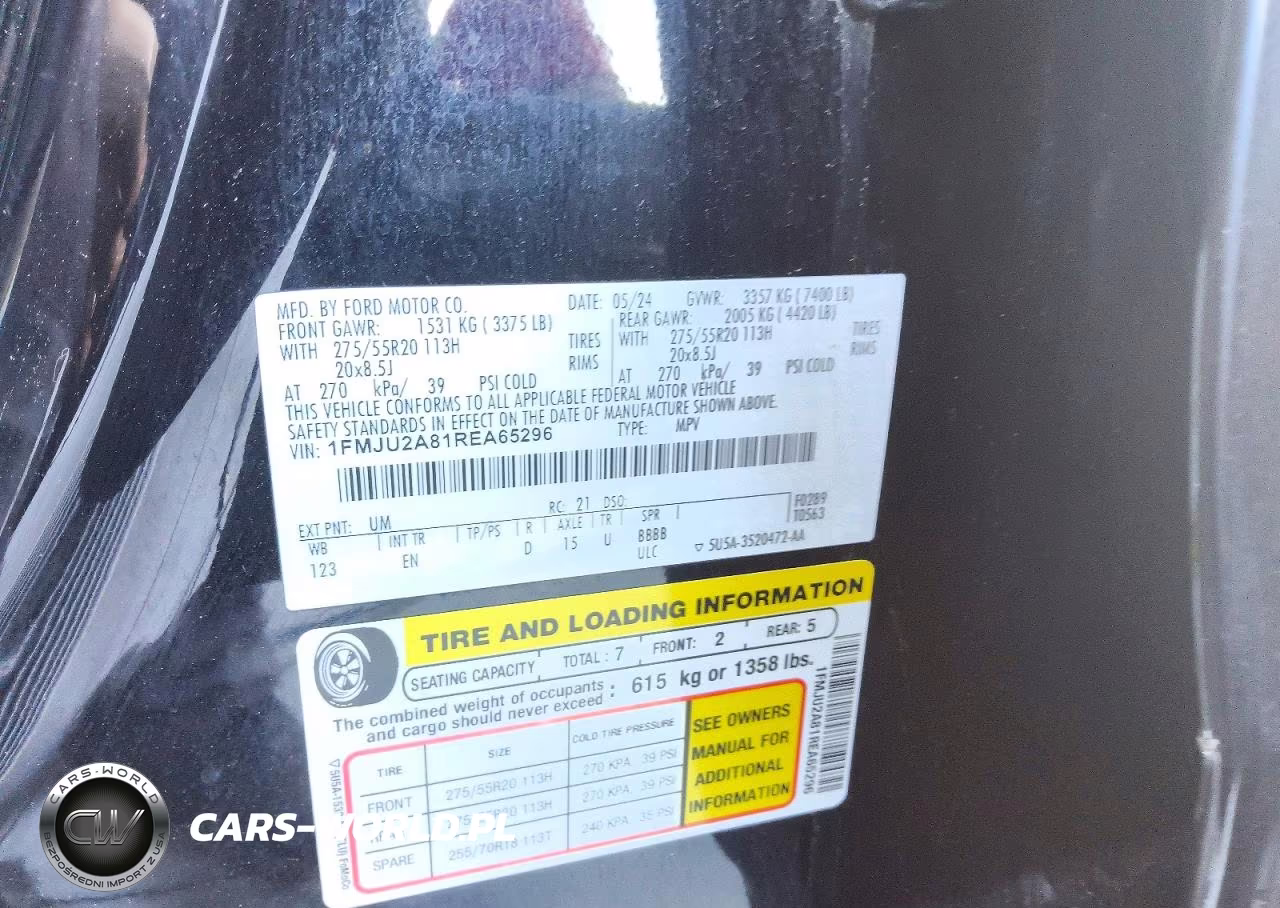2024 Ford Expedition Limited VIN:1FMJU2A81REA65296 - 13