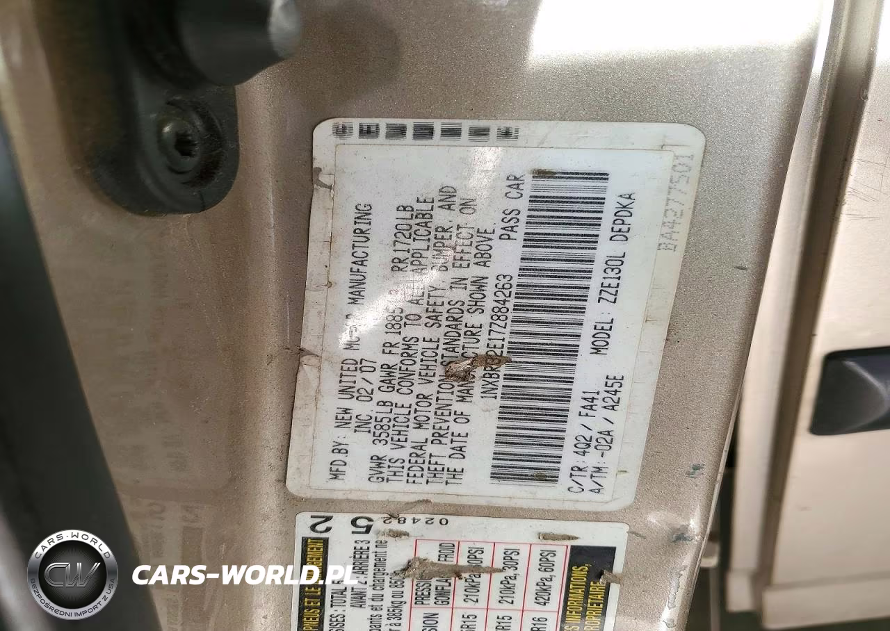 2007 Toyota Corolla Ce VIN:1NXBR32E17Z884263 - 12