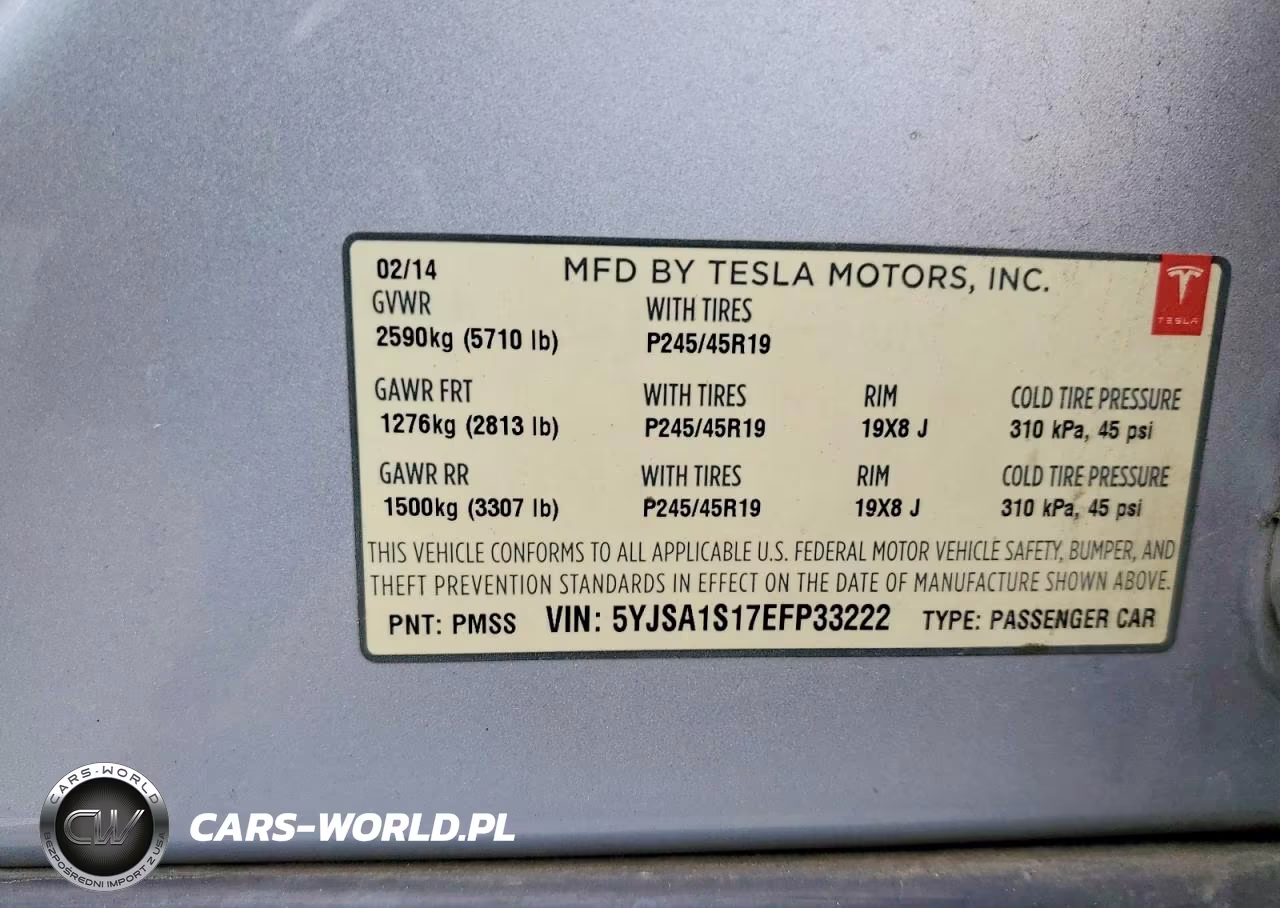 2014 Tesla Model S VIN:5YJSA1S17EFP33222 - 12