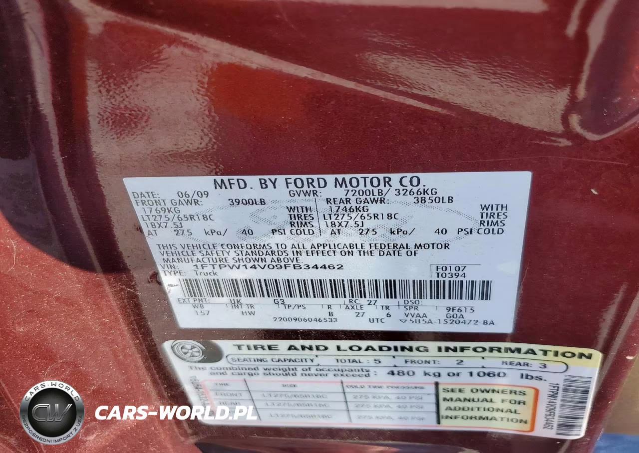 2009 Ford F150 Supercrew VIN:1FTPW14V09FB34462 - 12