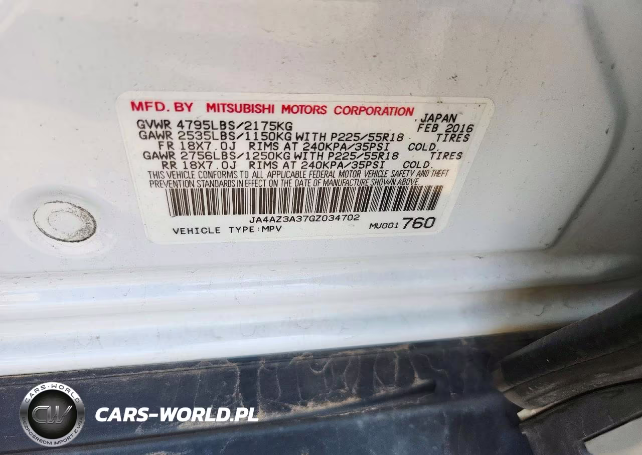 2016 Mitsubishi Outlander Se VIN:JA4AZ3A37GZ034702 - 12