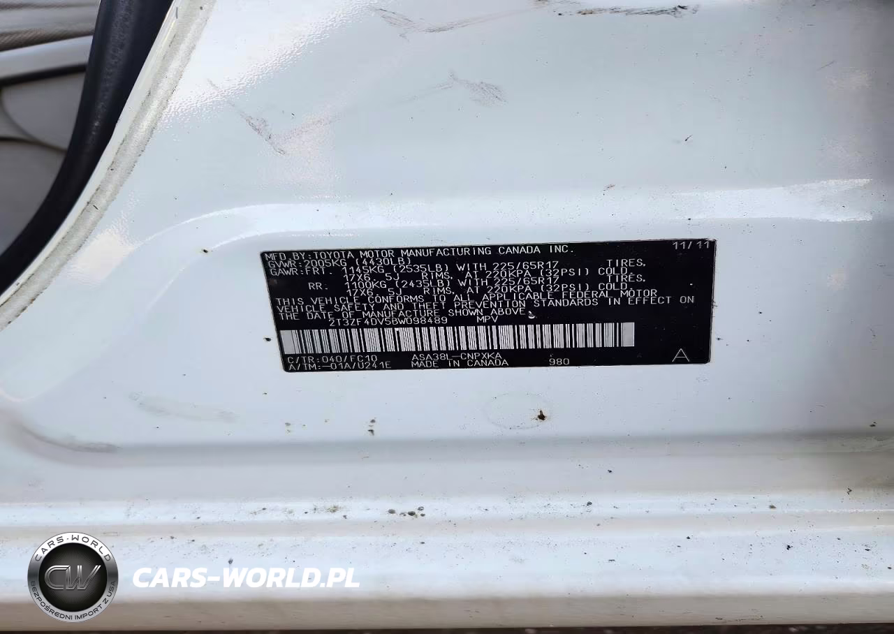 2011 Toyota Rav4 Base VIN:2T3ZF4DV5BW098489 - 13