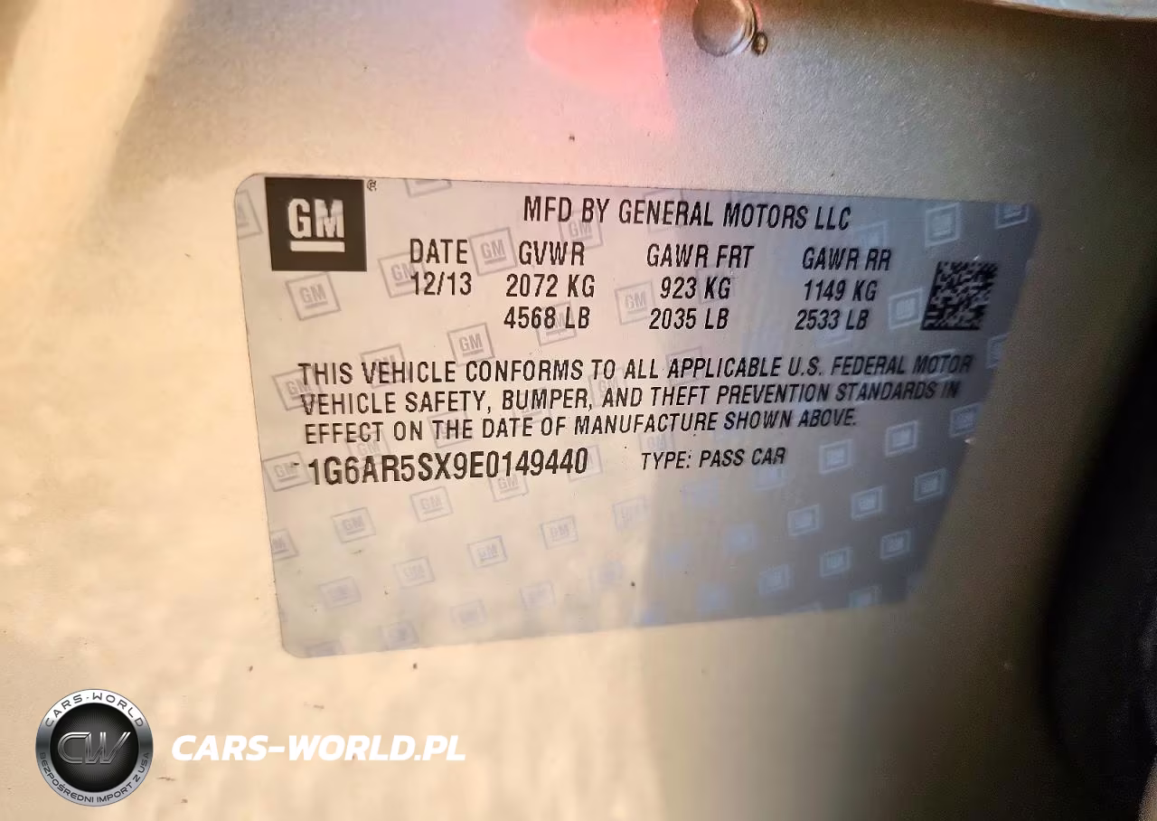 2014 Cadillac Cts Luxury Collection VIN:1G6AR5SX9E0149440 - 12