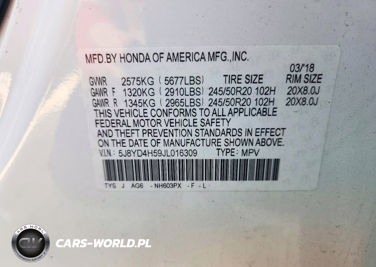 2018 Acura Mdx Technology VIN:5J8YD4H59JL016309 - 14