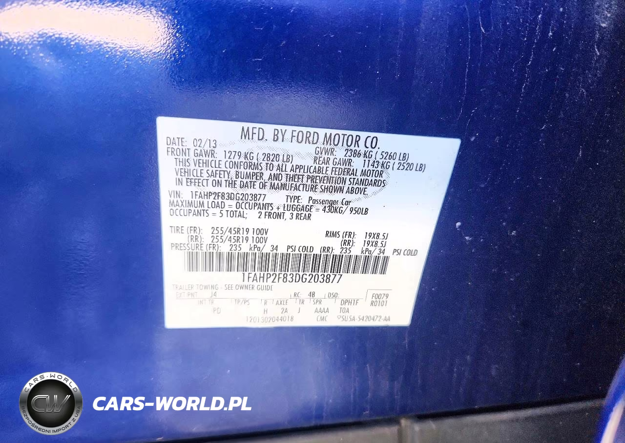 2013 Ford Taurus Limited VIN:1FAHP2F83DG203877 - 12