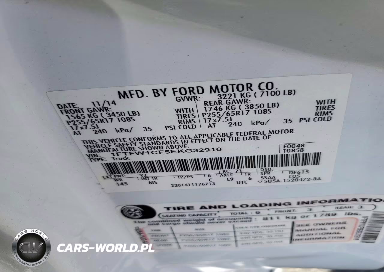 2014 Ford F150 Supercrew VIN:1FTFW1CF5EKG32910 - 12