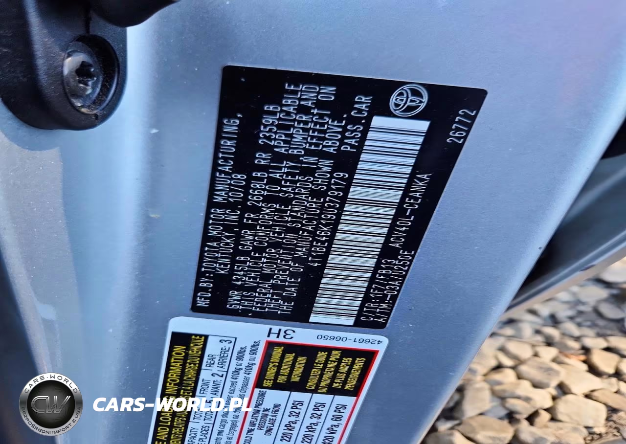 2009 Toyota Camry Base VIN:4T1BE46K19U379179 - 12