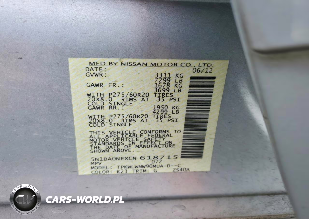 2012 Nissan Armada Platinum VIN:5N1BA0NEXCN618715 - 13