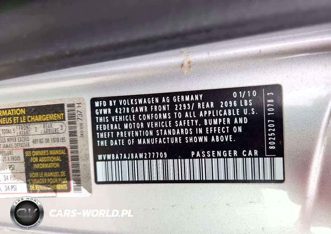 2010 Volkswagen Golf VIN:WVWBA7AJ8AW277709 - 12
