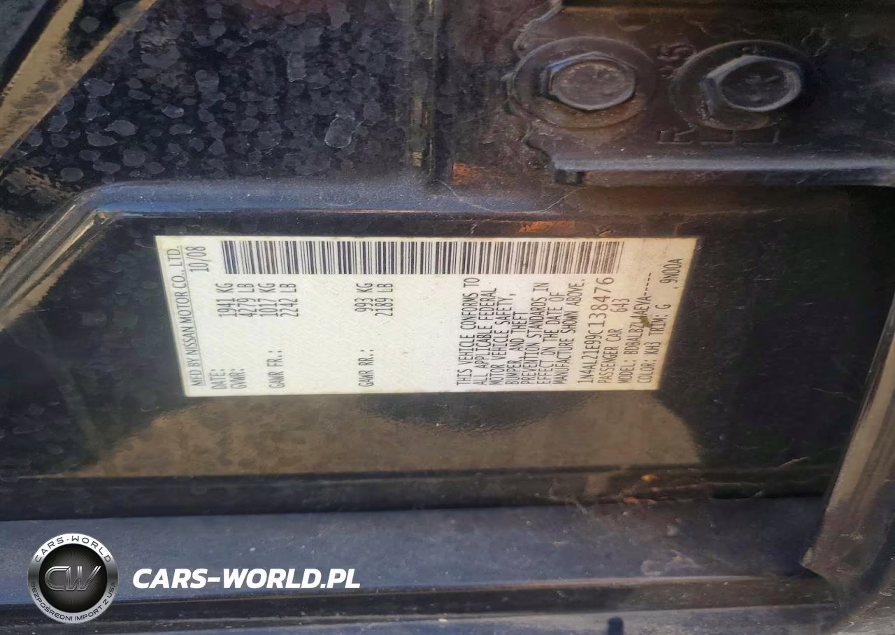 2009 Nissan Altima 2.5 VIN:1N4AL21E99C138476 - 12