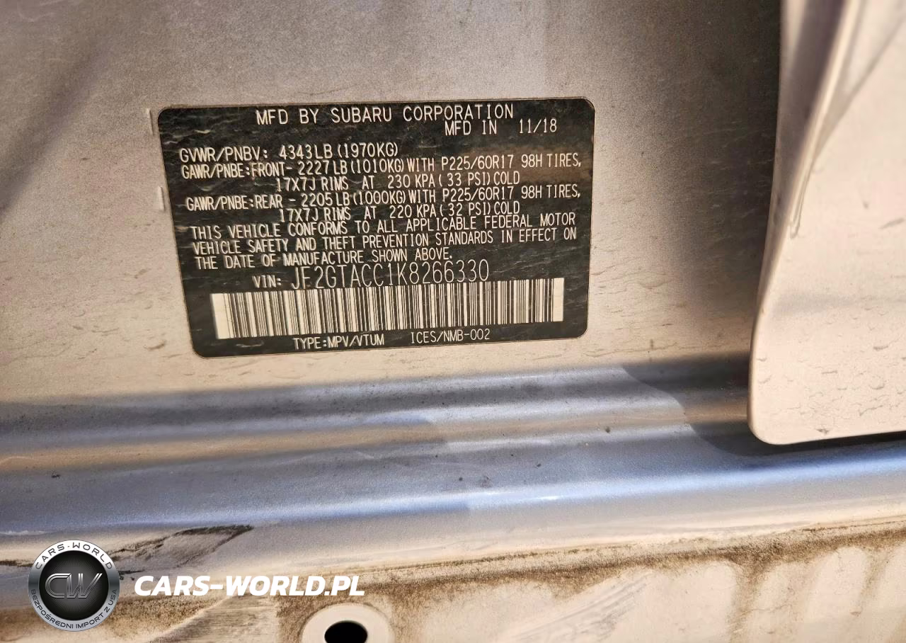 2019 Subaru Crosstrek Premium VIN:JF2GTACC1K8266330 - 13