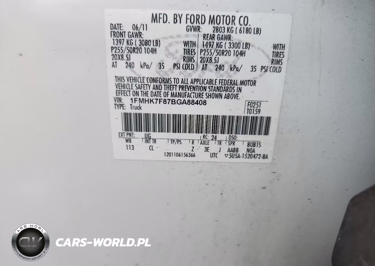 2011 Ford Explorer Limited VIN:1FMHK7F87BGA88408 - 13