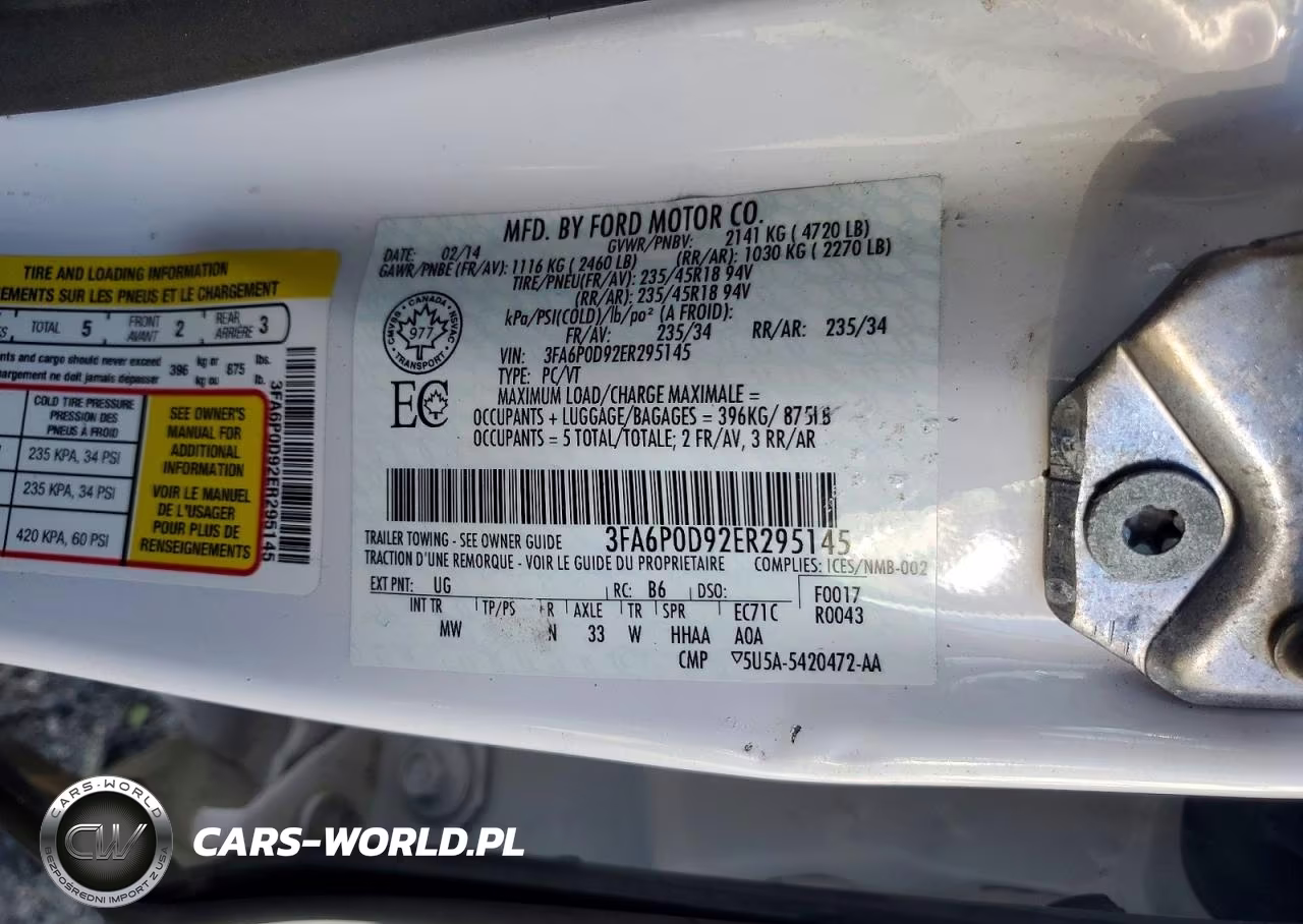 2014 Ford Fusion Titanium VIN:3FA6P0D92ER295145 - 12