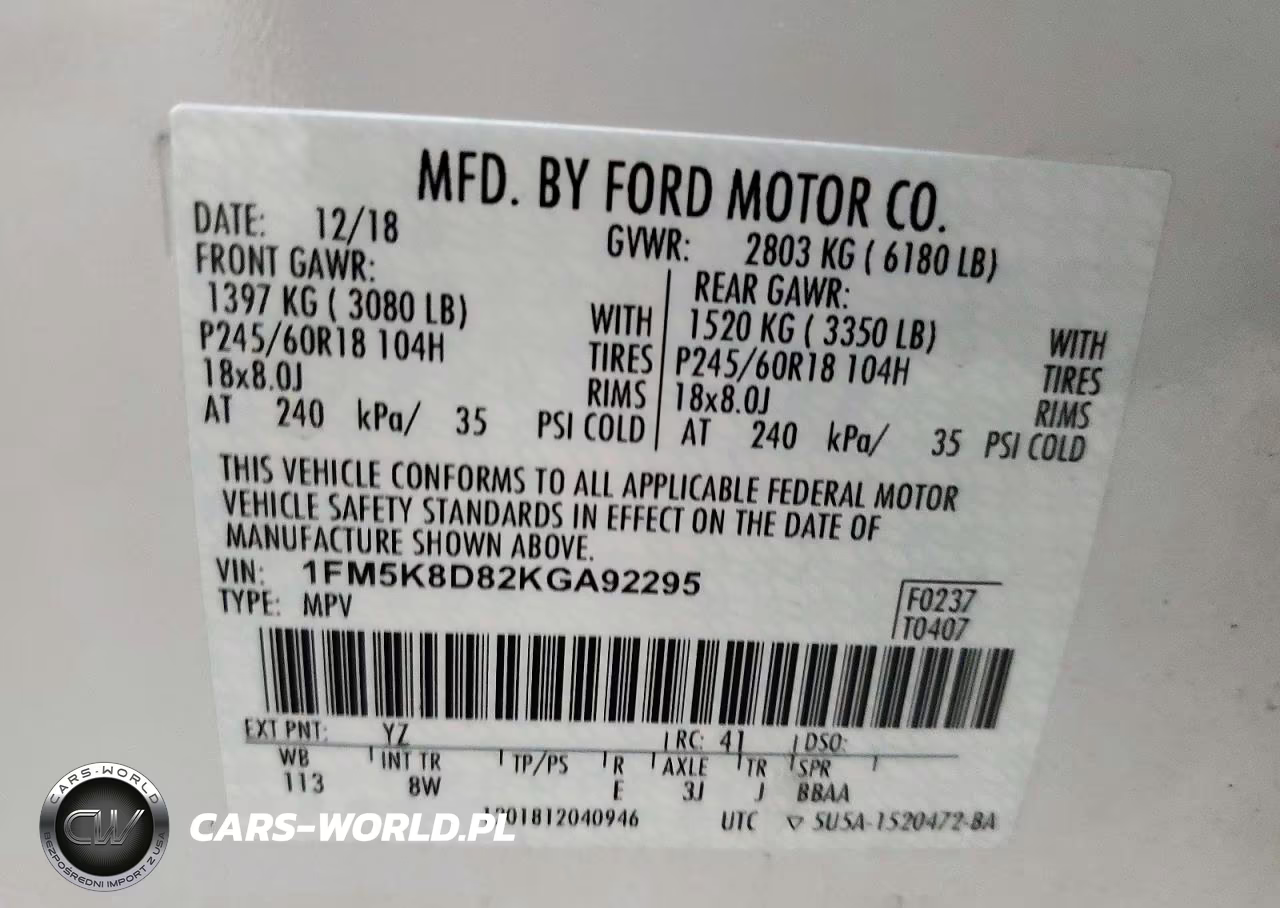 2019 Ford Explorer Xlt VIN:1FM5K8D82KGA92295 - 13