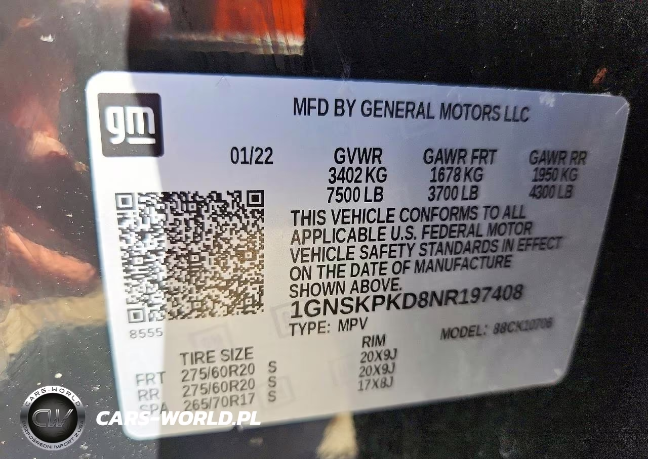 2022 Chevrolet Tahoe K1500 Z71 VIN:1GNSKPKD8NR197408 - 13