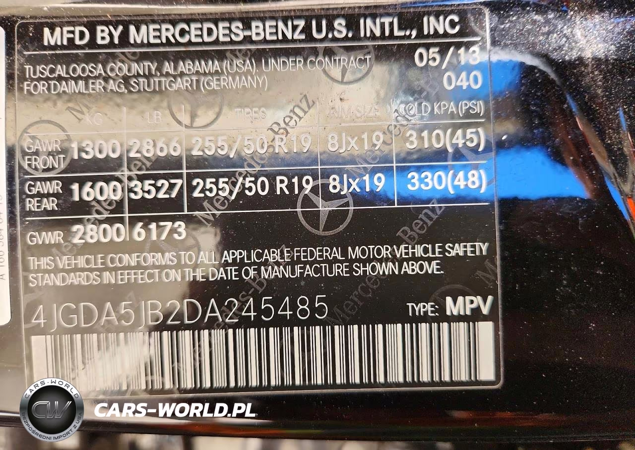 2013 Mercedes-Benz Ml 350 VIN:4JGDA5JB2DA245485 - 13