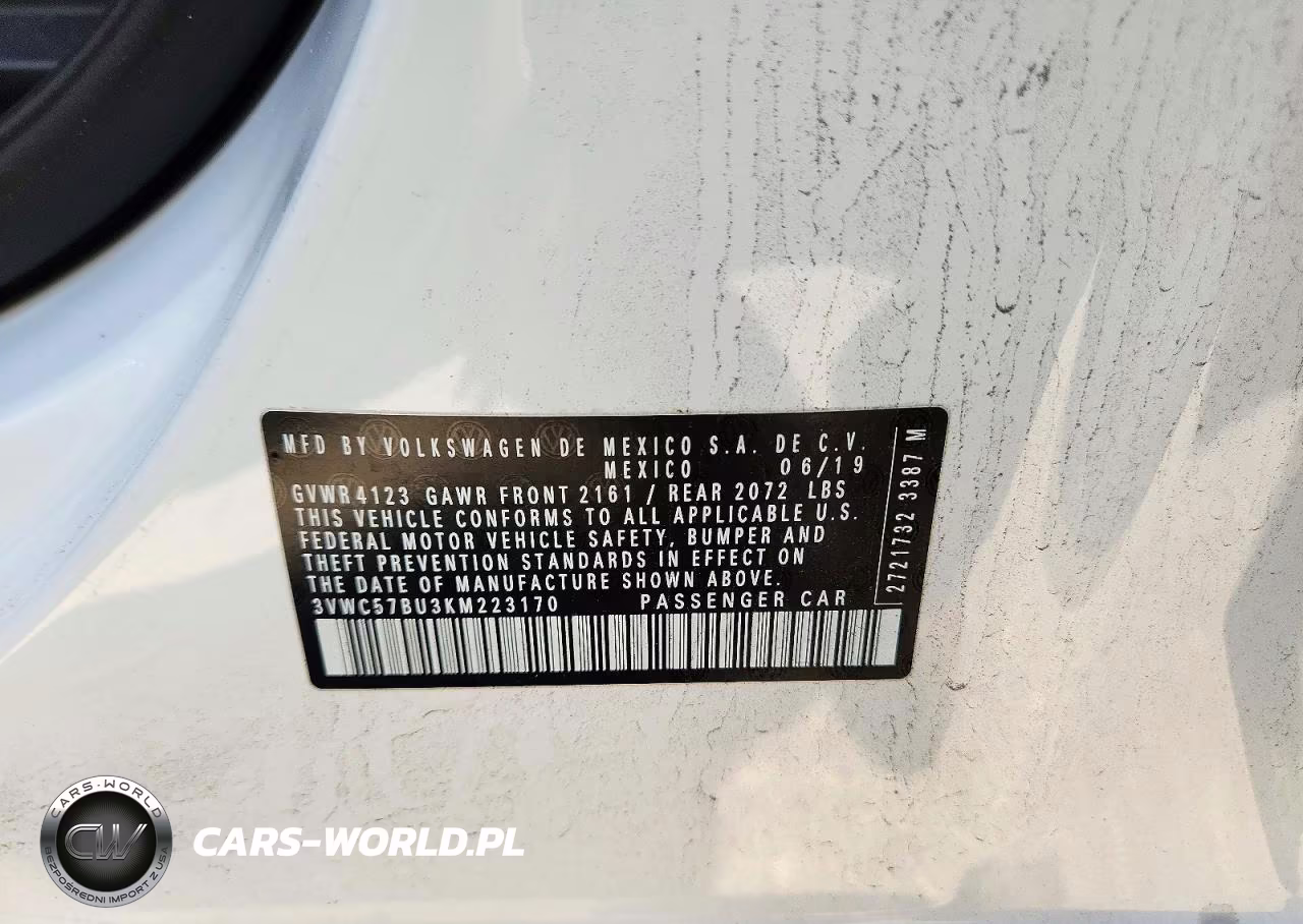 2019 Volkswagen Jetta S VIN:3VWC57BU3KM223170 - 12